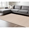White And Tan Jute Geometric Flatweave Handmade Area Rug - 2 of 4