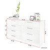 Karl Home 8-Drawer White Particle Board 47.24in. W Chest of Drawer - 2 of 4