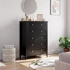 5 Drawers Dresser for Bedroom, Farmhouse Tall Wood Chest of Drawers for Clothes, Big Storage Dressers Organizer with Gold Handles for Bedroom - 4 of 4