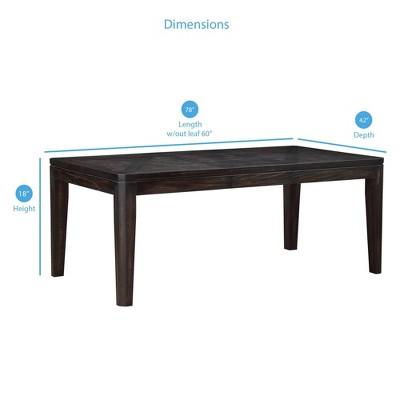 Espresso 7-Piece Dining Set with Ladderback Chairs