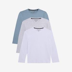 X RAY 3 Pack Kids And Boys 100% Cotton Long Sleeve Crewneck T-Shirts - 1 of 4