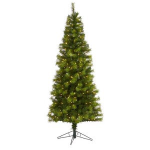 6.5ft. Pine Artificial Christmas Tree with 300 Warm White LED Lights and 579 Branches – Charming Holiday X-Mas Glow - 1 of 4
