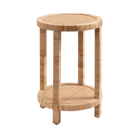 Kate and Laurel Rafina Rattan Side Table, 16x16x24, Natural - image 1 of 4