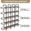 Bookcases and Bookshelves Triple Wide 5 Tiers Industrial Bookshelf, Large Etagere Bookshelf Open Display Shelves for Living Room Bedroom Home Office - 3 of 4