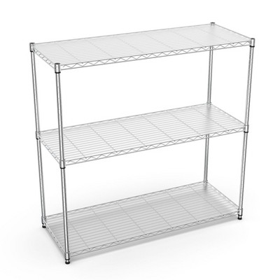 NicBex 47.20" 3-Tier Bookshelf with Adjustable Metal Shelves Bookcases for Living Room Home Office