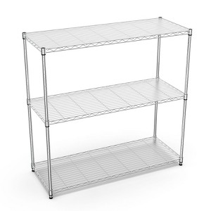 NicBex 47.20" 3-Tier Bookshelf with Adjustable Metal Shelves Bookcases for Living Room Home Office - 1 of 4