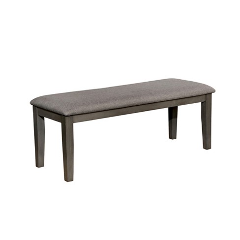 48 Horton Cushioned Wood Dining Bench Gray Iohomes Target