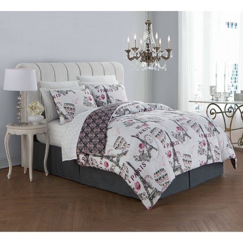 Geneva Home Fashion Queen 8pc Darcy Paris Comforter Sham Set