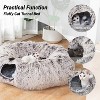 Warm Fluffy Plush Cat Tunnel Bed Under Christmas Tree Big Tube Playground Toys Crinkle Collapsible - 2 of 4