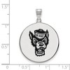 Black Bow Jewelry Sterling Silver North Carolina State Wolfpack NCAA Extra Large Pendant - 2 of 3