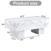 GlasFlength Rectangular Coffee Table, Modern and Stylish Design, Suitable for Living Room, Patio, Bedroom, White, 43.3" * 21.6" * 7.8" - 2 of 4