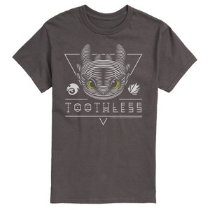 Men's - How to Train Your Dragon - Toothless Line Art Short Sleeve Graphic T-Shirt - 1 of 4