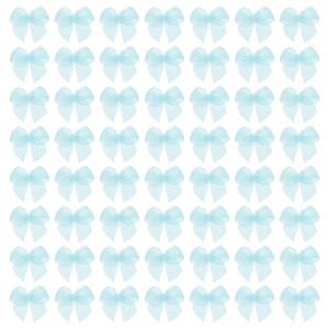 Unique Bargains Craft DIY Gift Packaging Accessories Satin Mini Flower Bows - 1 of 4