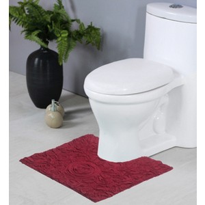 Bell Flower Collection Cotton Floral Pattern Tufted Bath Rug - Home Weavers - 1 of 4
