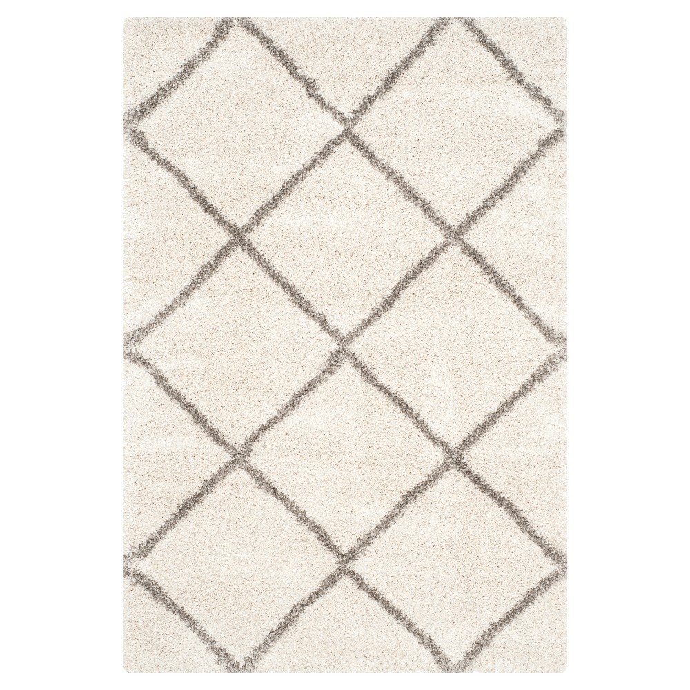 6'x9' Corbin Hudson Shag Rug Ivory/Gray - Safavieh