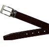 CTM Big & Tall Leather Croc Print Dress Belt with Clamp On Buckle - 4 of 4