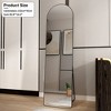 FURNIinspire Full Length Mirrors Wall Mirror, Decorative Mirror, Clothing Store, Floor Standing Large Mirror, Wall Mounted, Black 16.5"*0.3"*59.8" - 2 of 4