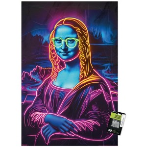 Trends International Reinders: Master Twist - Mona Lisa Neon Accents Unframed Wall Poster Prints - 1 of 4