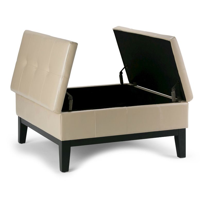 Lancaster Square Coffee Table Storage Ottoman - WyndenHall, 4 of 8