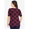 Jessica London Women's Plus Size Stretch Cotton Square Neck Tee - 3 of 4