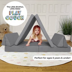 Imaginarium Little Brother Little Sister Kids' and Toddler Small Play Couch Dark Gray: Activity Center for Ages 1-5 - 1 of 4