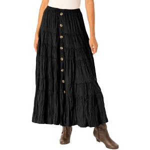 Woman Within Plus Size Moleskin Skirt - 1 of 2