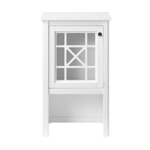 Alaterre Furniture 17"x29" Deluxe Bath Storage Hutch White - 1 of 4