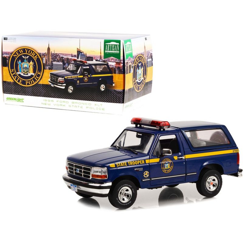 1996 Ford Bronco XLT Dark Blue "New York State Police" "Artisan Collection" 1/18 Diecast Model Car by Greenlight, 1 of 4