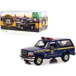 1996 Ford Bronco XLT Dark Blue "New York State Police" "Artisan Collection" 1/18 Diecast Model Car by Greenlight
