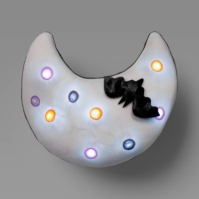 11"x9" Lit Moon Novelty Shaped Throw Pillow - Hyde and EEK! Boutique™