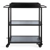 Kate and Laurel Giles Rectangle Metal Bar Cart, 28x13x30, Black - 2 of 4