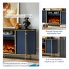 OKD Luxury 70"  Fireplace TV Stand, TV Console with Faux Marble Top - 3 of 4