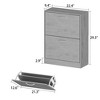 Famapy Gray Entryway Shoe Cabinet With Flipped Drawers Dresser Chest - 4 of 4