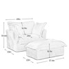 RISOKEYS 49’'W Stylish Corduroy Chaise Lounge Chair Indoor Comfortable Sleeper Sofa with Ottoman & Washable Cover for Living Room,Apartment - 3 of 4