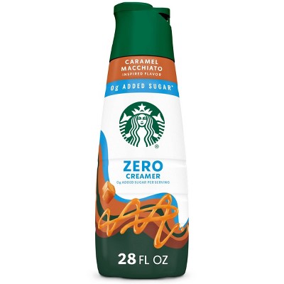 Starbucks Creamer Dairy Zero Sugar Caramel Macchiato Coffee Creamer - 28 fl oz: Low Sodium, No Artificial Flavors