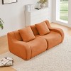 82.7" Modular Teddy Sofa with Curved Armrest, Plush 2 Seater Sectional Sofa Couch, No Assembly Needed-3irtyhousy - 3 of 4