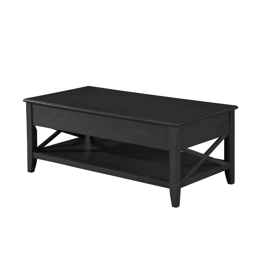 Decatur Farmhouse Lift Top Coffee Table Black - Christopher Knight Home: Adjustable, Storage, Rectangle