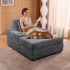 56" Oversized Chaise Lounge Chair with Storage Ottoman, Comfy Corduroy Sofa Bed, Indoor Upholstered Sleeper Sofa for Living Room, Movie Room, Bedroom - 4 of 4