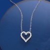 Ross-Simons 0.25 ct. t.w. Diamond Open-Space Heart Pendant Necklace in 14kt White Gold - 3 of 4