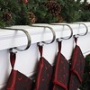 Original MantleClip 4ct Embossed Holly Stocking Holder Antique Brass - 2 of 3