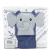 Hudson Baby Infant Boy Cotton Rich Hooded Towels, Sailor Elephant, One Size - 2 of 4