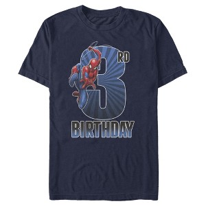 Men's Marvel Spider-Man Swinging 3rd Birthday T-Shirt - 1 of 4