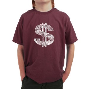 LA Pop Art Boy's Word Art T-shirt - Dollar Sign - 1 of 4