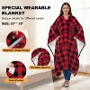 Catalonia Faux Shering Wearable Cape for Adult Women Men,Wrap Blanket Cape with Pocket, Warm, Soft, Cozy, Snuggly, Comfort Gift, No Sleeves - 3 of 4