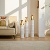KWPZQEB Metal Vase Set of 3, Home Decorative Vase, Retro Vases for Kitchen, Bedroom, Office, Living Room & Table Centerpiece, White (24"¡Á28"¡Á33 '') - 2 of 4