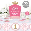 Big Dot of Happiness 1st Birthday Girl - Fun to be One - First Birthday Party Decor and Confetti - Terrific Table Centerpiece Kit - Set of 30 - 2 of 4