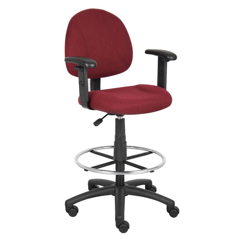 Drafting Stool with Footring and Adjustable Arms - Boss Office Products, 4 of 10