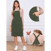 INSPIRE CHIC Women's Adjustable Straps Sleeveless Square Neck Casual Midi Dresses with Pockets - 2 of 4