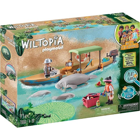 Playmobil Wiltopia Boat Trip To The Manatees 71 Pieces Ages 4 10 Target