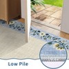 Machine Washable Modern Floral Bordered  Non Slip Area Rug for Living Room Soft Low Pile Indoor Aesthetic Carpet for Bedroom Dining Room Office - 3 of 4